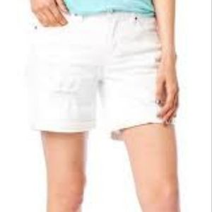 BSK Demin White Distressed Jean Shorts